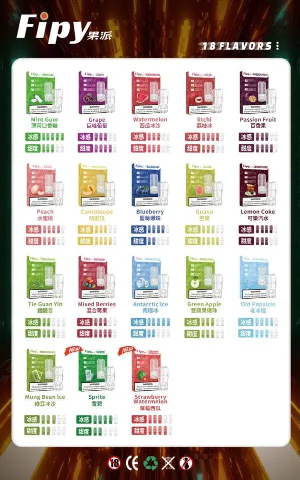 Fipy果派一代煙彈<br> [買三送一盒]<br> [買六送主機]