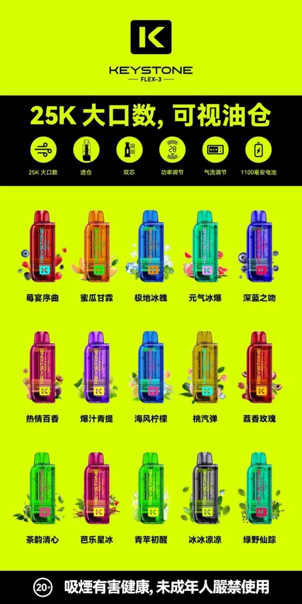 KEYSTONE FLEX-3 鑰石 25000口 【買一盒送主機】